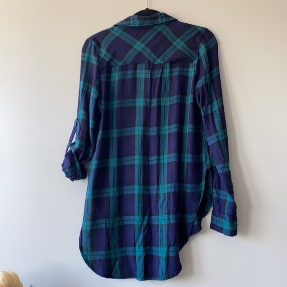 Silver Jeans Co. Hi-lo Flannel Button Down Shirt - Picture 3 of 9